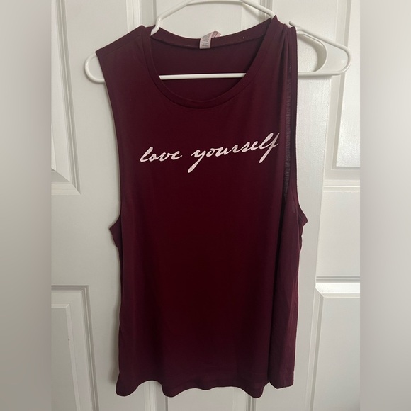 Bella Canvas Tops - Burgundy “Love yourself” Tank
